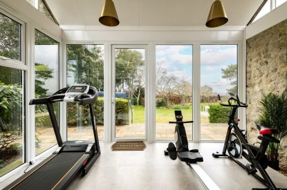 The gym at Sunset Cottage, Kent