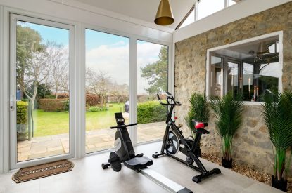 The gym at Sunset Cottage, Kent