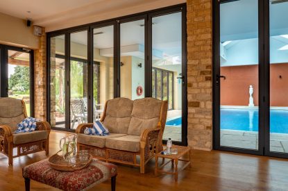 The pool facilities at Hawkins Loft, Kingham, Cotaswolds