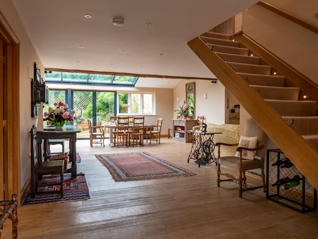 The living space at Warren Cottage, Kingham, Cotswolds