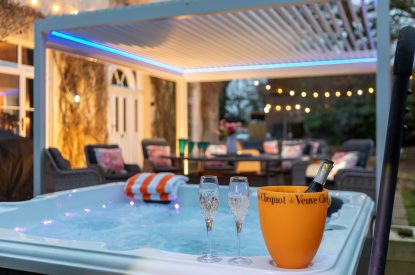 The hot tub at Wye Valley Manor, Ross on Wye
