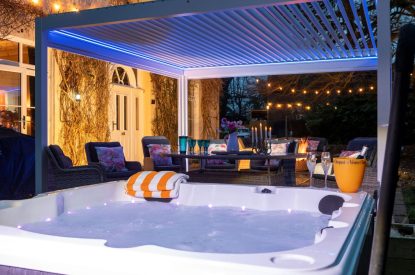 The hot tub at Wye Valley Manor, Ross on Wye