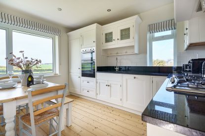 The kitchen dining room at Y Wenffrwd, Abersoch