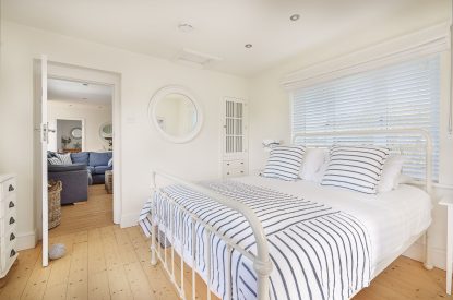 A king size bedroom at Y Wenffrwd, Abersoch