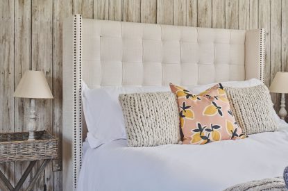 A king size bedroom at Sandy Hill Farm, Staffordshire