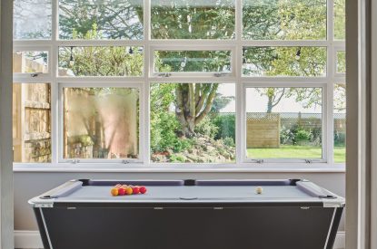 The pool table at Sandy Hill Farm, Staffordshire