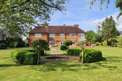 The gardens at The Vineyard Lake House, Malvern Hills