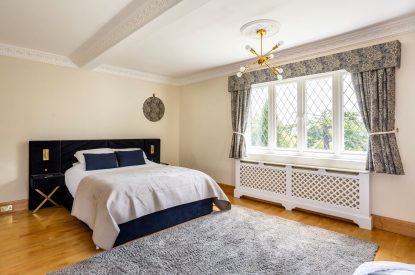 A double bedroom at The Vineyard Lake House, Malvern Hills