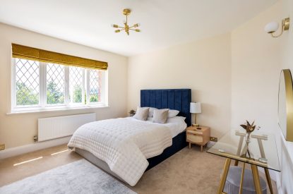 A double bedroom at The Vineyard Lake House, Malvern Hills