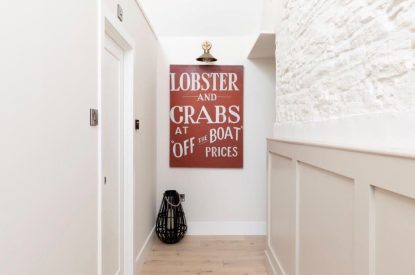 The hallway at The Foaling Box at Lanhill, Wiltshire