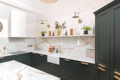 The kitchen at The Foaling Box at Lanhill, Wiltshire