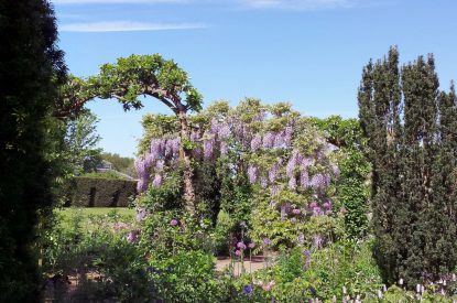 The grounds at Barrett-Browning Cottage, Cotswolds