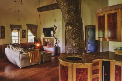 Open plan living space at Stargazer, Malvern Hills