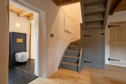 The staircase at Skylark, Bradworthy, Devon
