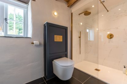 The shower room at Skylark, Bradworthy, Devon