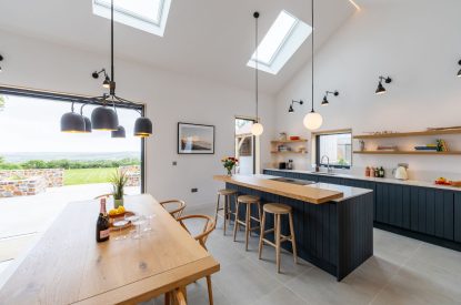 Dining kitchen area at Skylark, Bradworthy, Devon