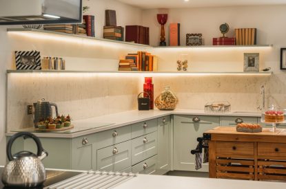 The kitchen at The Great Hall, Chapmanslade, Wiltshire
