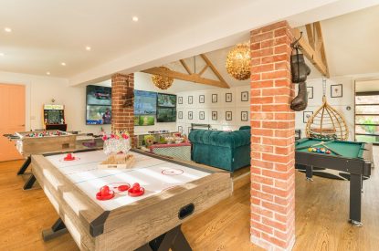 The games room at Bright House, Chapmanslade, Wiltshire