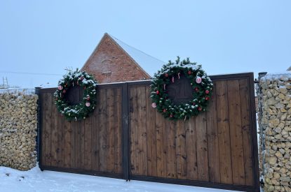 Christmas wreaths at Sherwood Lodge, Sherwood Forest