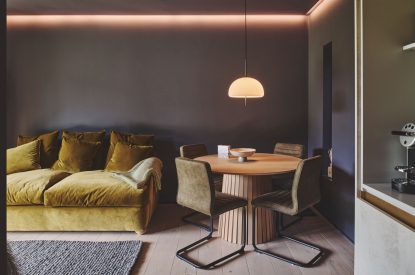 The living space at Hygge Hideaway, Somerset