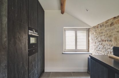 The kitchen at Puddle Duck Cottage, Somerset