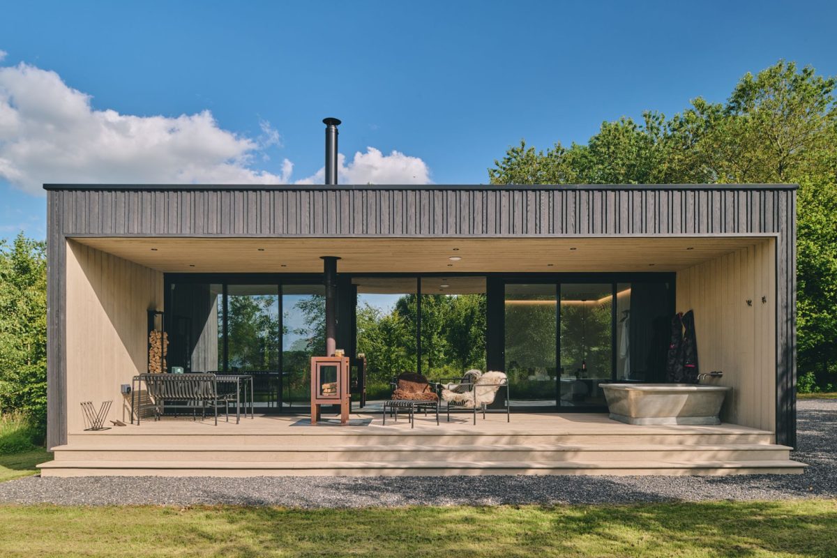 The outside space at Whispering Leaves, Somerset