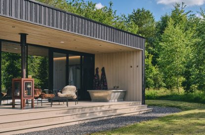 The private veranda at Whispering Leaves, Somerset