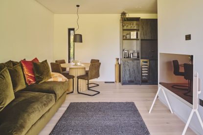 The living space at Whispering Leaves, Somerset