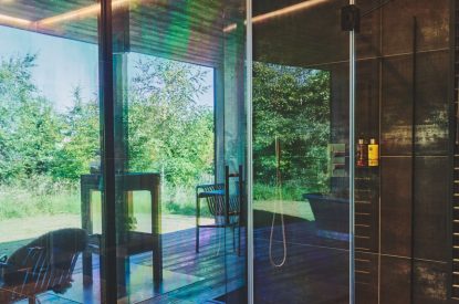 The rainfall shower at Whispering Leaves, Somerset