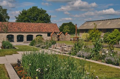 The gardens at The Suite, Glastonbury, Somerset 