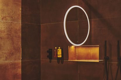 A shower room at The Suite, Glastonbury, Somerset 