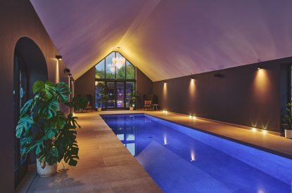 The indoor swimming pool at Somerset Estate, Glastonbury, Somerset