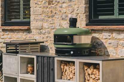 The outdoor kitchen at Somerset Estate, Glastonbury, Somerset