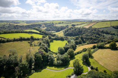Aerial view of Hooting Owl Retreat, Somerset