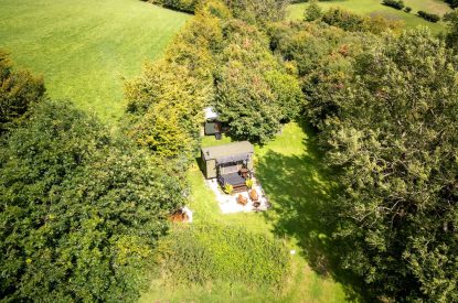 Aerial view of Red Deer Escape, Somerset