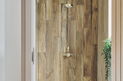 A shower room at Rye Top Farm, Uppermill, Peak District