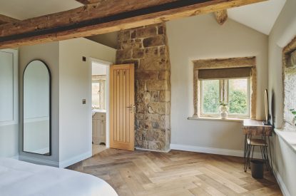 A bedroom at Rye Top Farm, Uppermill, Peak District