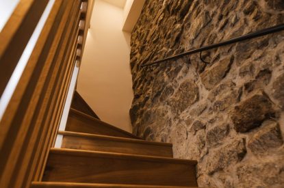 The staircase at Basket Makers Cottage, Roundstone, Galway