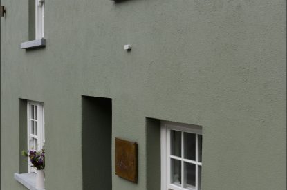 The front door at Basket Makers Cottage, Roundstone, Galway