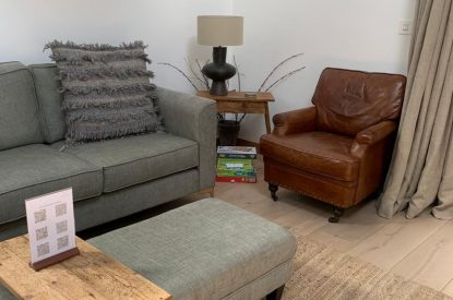 The living room at Stone Mason's Cottage, Roundstone, Galway