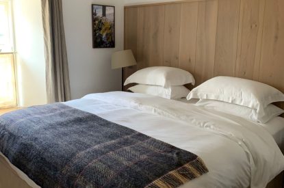 Super king size bedroom at Weaver's Cottage, Roundstone, Galway
