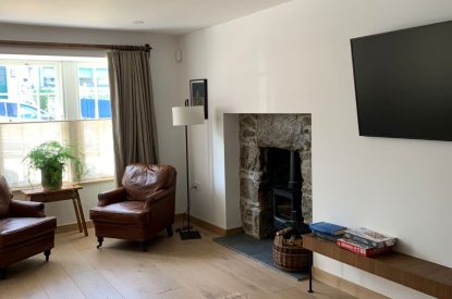 The living room at Weaver's Cottage, Roundstone, Galway