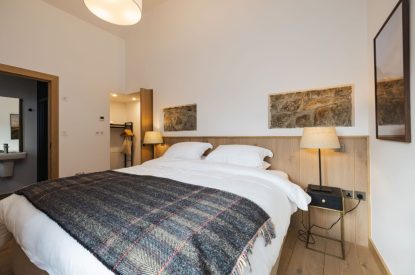 Super king size bedroom at Weaver's Cottage, Roundstone, Galway
