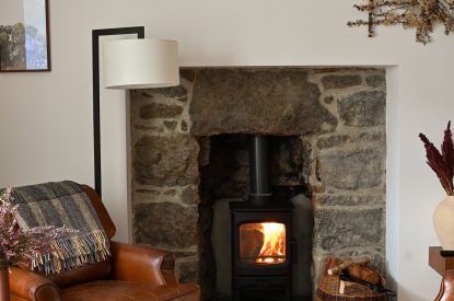The living room at Weaver's Cottage, Roundstone, Galway