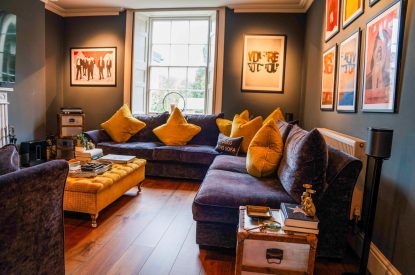 The cinema room at Meadfoot Manor, Torquay, Devon