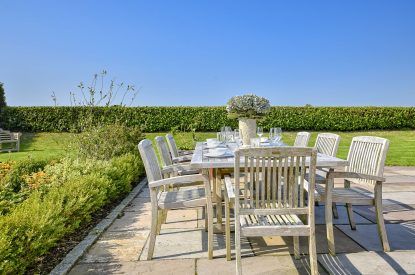 Outdoor dining at Pen y Bryn, Abersoch