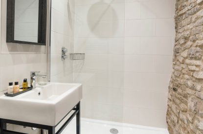 The bathroom at Sweet Pea Cottage, Litton, Peak District