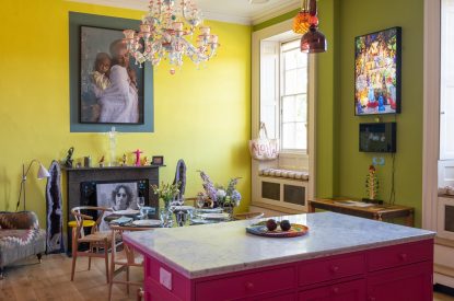The kitchen dining room at Gentleman Jack's Flat, Yorkshire Dales