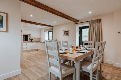 Open plan kitchen diner at Galileo, Shropshire