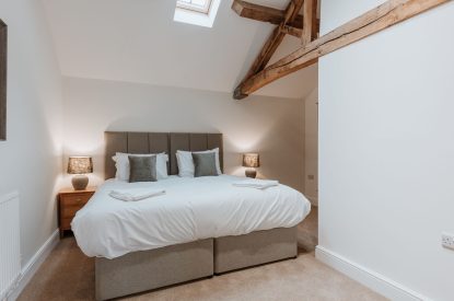 A super king size bedroom at Galileo, Shropshire